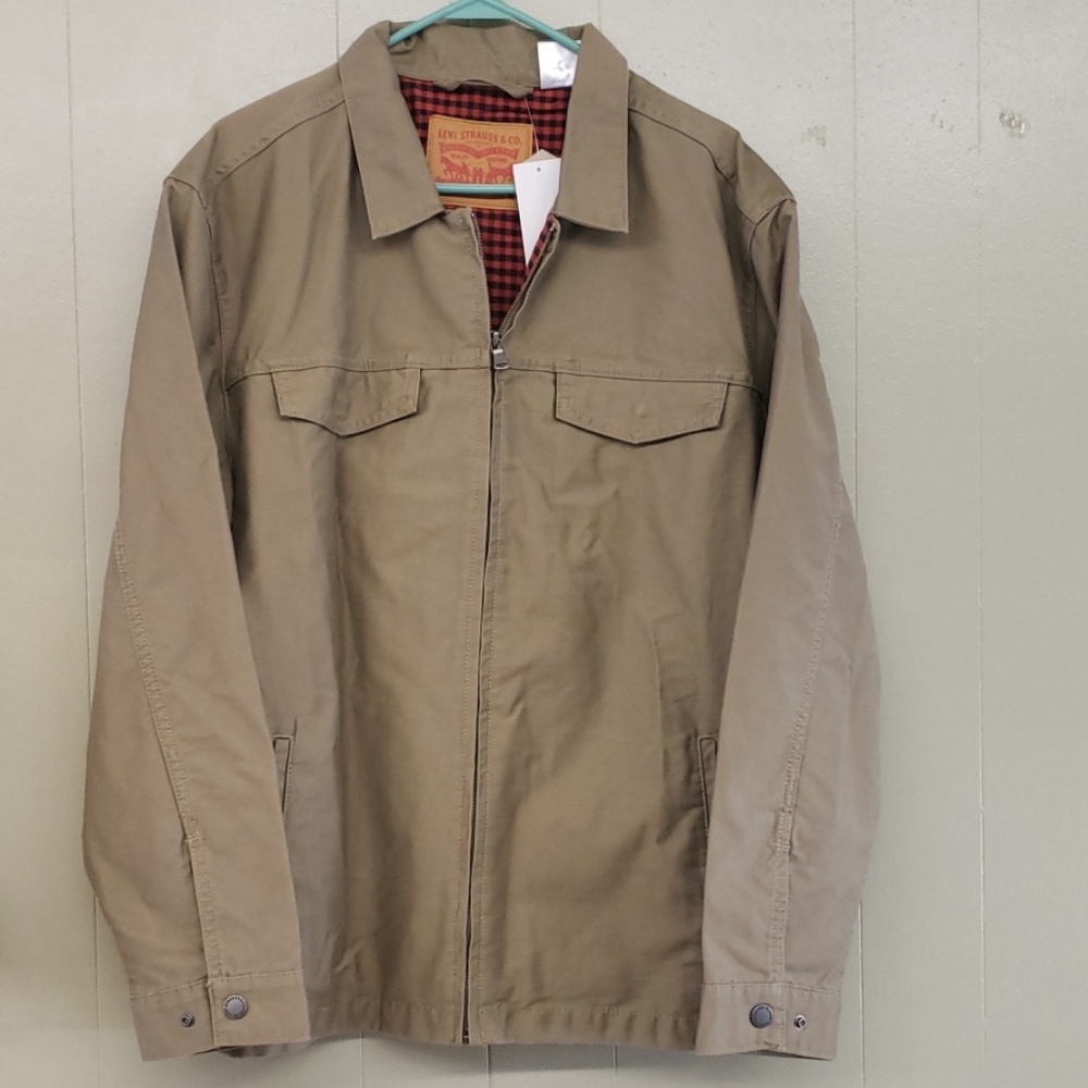 Levi's Mens Beige Full Zip Pocket Heavy Casual Tru